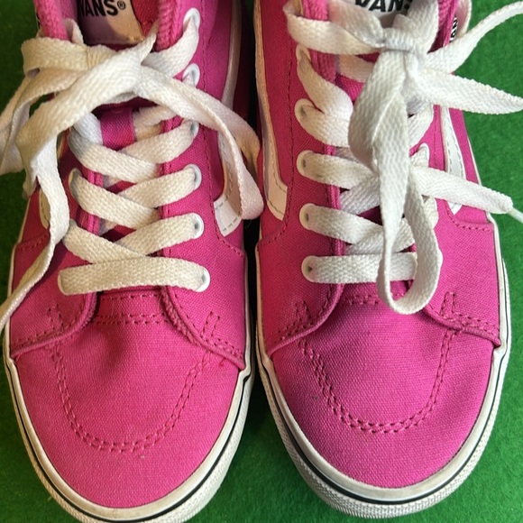 VANS FILMORE FUCHSIA CANVAS HI TOP SNEAKERS - Picture 12 of 13